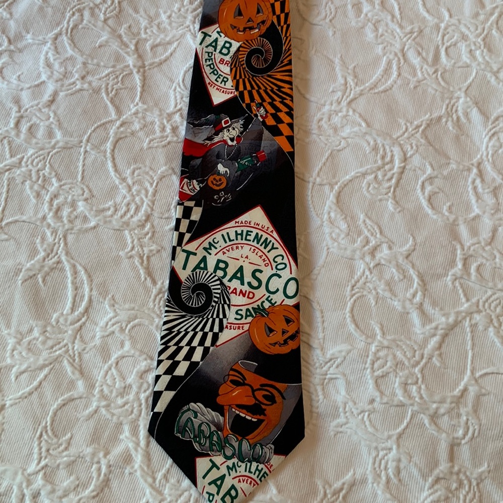 Vintage Tabasco Halloween silk tie